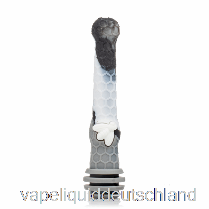 Stratus Honey Dipper Silikon-Dab-Strohhalm, Marmorgrau (schwarz/grau/weiß), Vape-Flüssigkeit